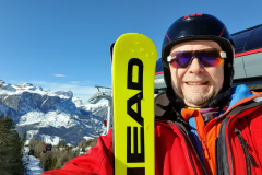 Selfie mit Ski